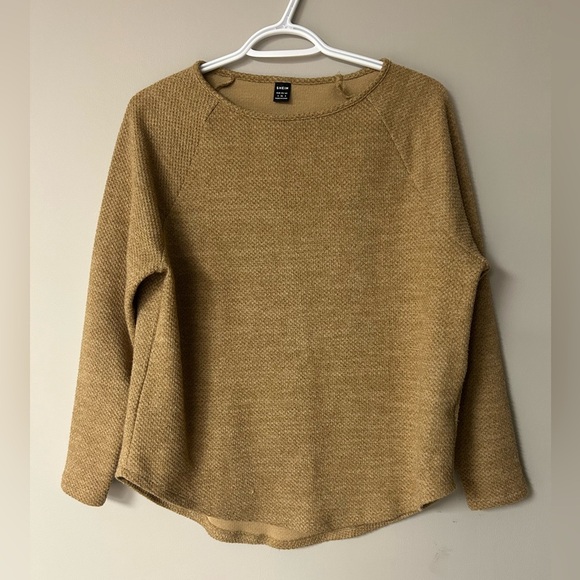 Shein Tan Long Sleeve Shirt - Picture 1 of 5
